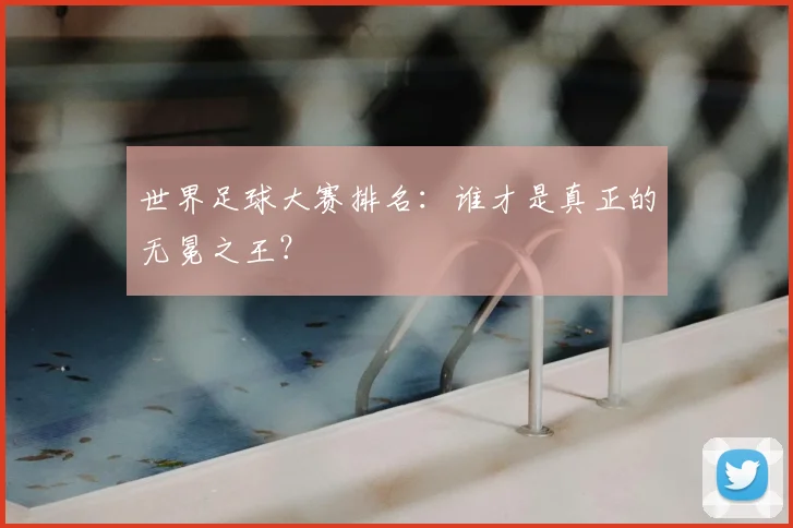 世界足球大赛排名：谁才是真正的无冕之王？